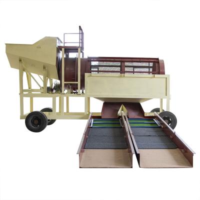 China Rough Gold Separation 20TPH Gold Separation Placer Fine Gold Mining Washing Recovery Separator Manufacturing Plant Sluice Box Price for sale