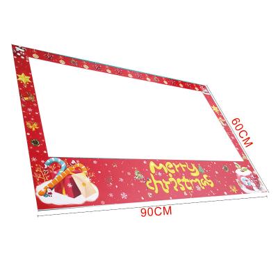 China Wholesale High Quality Decorative Christmas Cardboard Picture Frame Factory Cardboard Photo Booth Frame Prop for sale