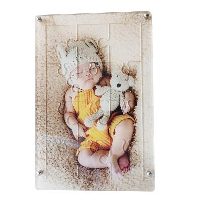 China DIY TOY Customized Decoration Acrylic Puzzle Photo Frame for sale