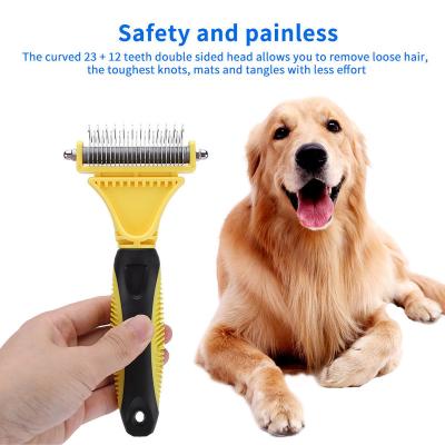 China SZ001 Viable Dog Dematting Tool Matt Splitters For Dogs Cats Rabbits Long Haired Breed Pets Effective Pet Dematting Mat Remover for sale