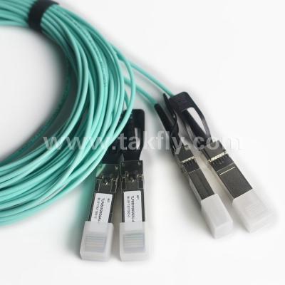 China 100Gb/s QSFP28 To 4x SFP28 Breakout Active Optical Cable AOC Cable Fast Data Transfer zu verkaufen