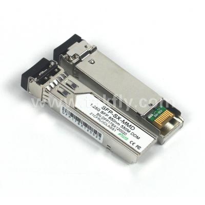 Chine 1.25G SFP 850NM 550M MMF DDM LC CISCO JUNIPER HUAWEI MODULE de récepteur optique SFP compatible à vendre