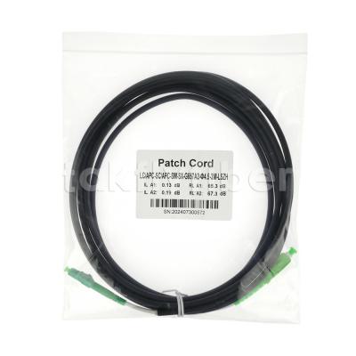 China Telecom Grade CPR Dca Certified 4.5mm Double Shealth Fiber Optic Patchcord SM G657AB3 LSZH Black Jacket SCAPC To LCAPC for sale