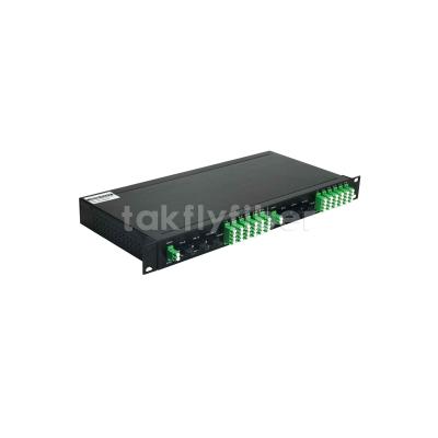 China 2x1:24 WDM Filter PLC Splitter GPON CATV in een 1U 19Inc Rack Mount Patch Panel Te koop