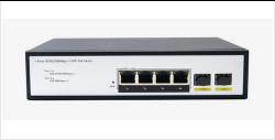 China DF-2F-4GP 2-Port 10/100/1000Mbps 4+2 Uplink-Fiber-Ports Gigabit-Poe-Netzwerkschalter zu verkaufen