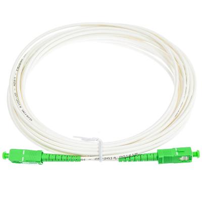 China Van de Vezel Optische Patchcord G657B3 van pvc de Witte van de de Wijzevezel van Sc Anti Buigende Enige Optische Kabel Te koop