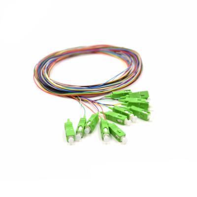 China G657A2 0.9mm SC APC Pigtails Bend Insensitive Fiber SM Fusion Pigtails For Patch Panel for sale