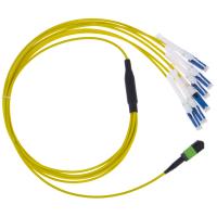 China Fiber Optic MTP CS MPO Fan Out Cable SM 8F 12F 24F LSZH for sale