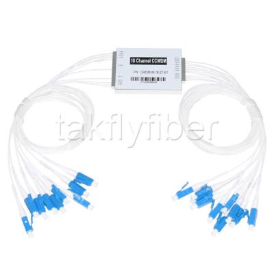 Cina Micro CWDM Mini Box Mux Demux Singe fibra di alluminio LC UPC 1270nm 1610nm di 18CH in vendita