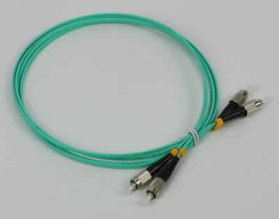 China FC betreiben 2.0mm OM3 50/125um Faser Optik-Patchcord LSZH PVC-Aqua zu verkaufen