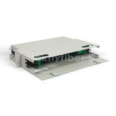 中国 24 Port Fiber Optic Patch Panel SC Port Fixed ODF Rack Mount Patch Panel CATV 販売のため