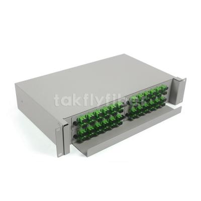 Chine Bâti de support gauche recto de Sc 48 glissant le tableau de connexions optique de fibre 2U 19 pouces à vendre