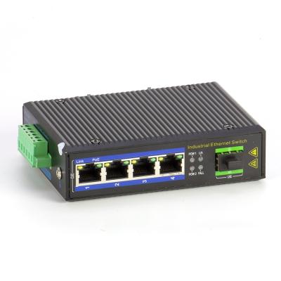 China SFP-Groef 1000M de Schakelaar IP40 van Industrial PoE met 4 PoE Ethenet Haven Te koop