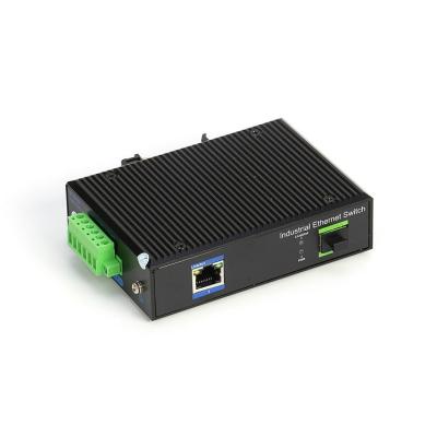 China 1 interruptor auto de Ethernet del medios convertidor industrial MDI Poe del RJ45 SFP 52VDC en venta