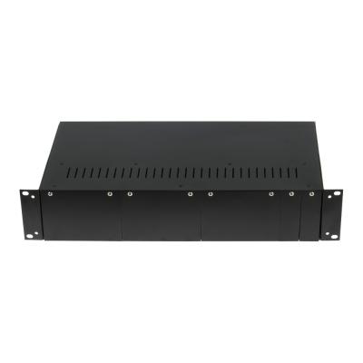 China 80W 2U 19'' Fiber Optic Media Converter AC240V Media Converter Chassis for sale