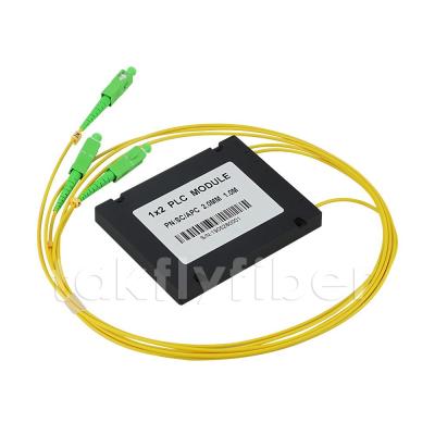 China divisor óptico del Plc del SC APC 1x2 del divisor 2.0m m del Plc de 1x2 1650nm G657A en venta