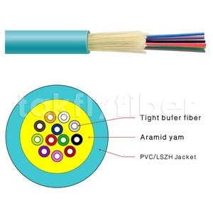 China Corazones interiores SM o milímetro LSZH, pleno OFNP del cable de fribra óptica 2 a 48 de la distribución en venta