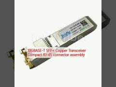 10GBASE-T SFP+ Copper Transceiver Compact RJ-45 connector assembly