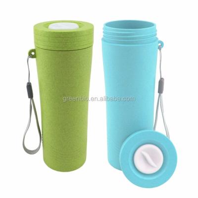 China Bamboo fiber or biodegradable, hot sale bamboo fiber sports PLA water bottle, students drink bottle for sale