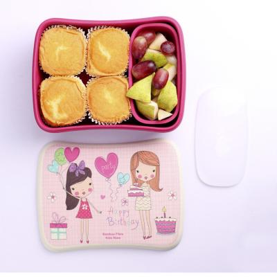 China Bamboo Fiber Food Grade Plastic Storage Boxes With Lids Lunch Box for sale