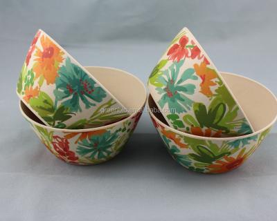 China Sustainable Hand Painted Vietnam Bowl Pasta Bowl Bamboo Salad Bowl Bamboo for sale