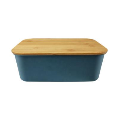 China Dishwasher Safe Large Size Bamboo Fiber Food Bowl With Natural Bamboo Lid for sale