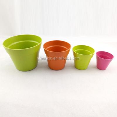 China Home Round Colorful Plastic Flower Pot for sale