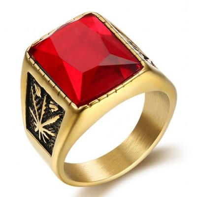 China TRENDY Fashion Jewelry Stainless Steel AAA Zircon Rings Mens Rings for sale