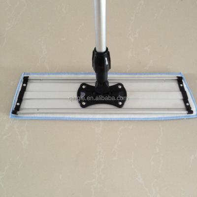 China Sustainable Telescopic Flat Handle Floor Mop Aluminum Broom With Microfiber for sale