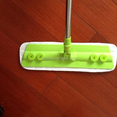 China Sustainable Trapezoidal Microfiber Flat Mop , Repeated Water Spinning Sound Mop for sale