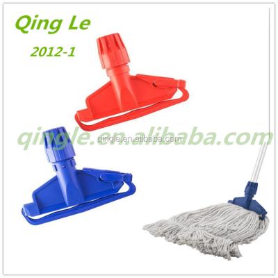 China Sustainable Clamp Broom , Industrial Cotton Floor Brooms With Long Aluminum Handle for sale