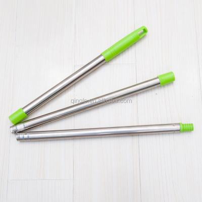 China Section 3 workable connect stainless steel broom handle extension pole telescopic broom rod for sale