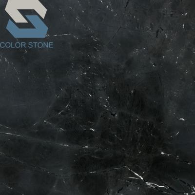 China Industrial Brazilian Diamond Black Quartzite Slabs Honed Quartzite Slabs Leathered Countertops for sale