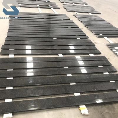 China Modern Polished South Africa Black Granite Nero Impala Granite Step Stones for sale