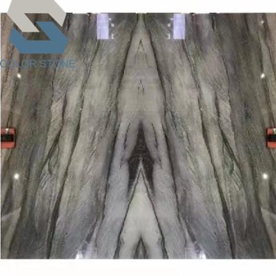 China Industrial Brazilian Silver Blue Natural Gray Quartzite Allure Blue Quartzite Slabs for sale