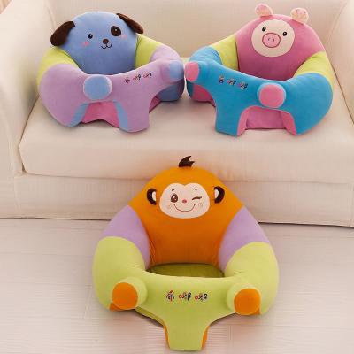 China Short Plush + PP Cotton Baby Seat Sofa Support Seat Baby Plush Chair Learning To Sit Cartoon Seat for sale