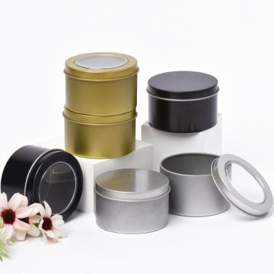 China Gift & Wholesale Craft Custom Printed 200ml 4 oz 8 oz 16oz Empty Tins Big Round Metal Rose Gold Tin Candle Screw Top Container for sale