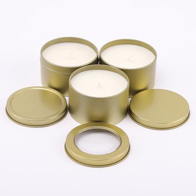 China Household Products Wholesale Pack Round Bowl Wax Spice Tin Candle Can for sale