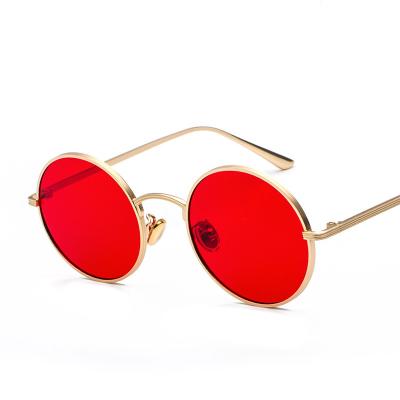 China Korean Fashionable Punk Sunglasses Female Male Harajuku Style Personality Sunglasses Retro Vintage Sunglasses Metal Round Frame Sunglasses for sale