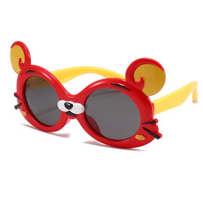 China Sunglasses 2023 Fashion New Little Tiger Kids Anti-UV Glass Baby Sunglasses Wholesale Polarized Sunglasses for sale