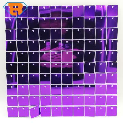 China Modern Violet3 Color Grid Panel Shimmer Sequin Wall Panel Backdrop Stand Party Sparkly Clear Birday Wedding Decoration for sale