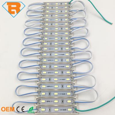 China AlGaInP 3Chips CE Rohs SMD 3 Led Module 12V Glue 5730 Module Light for sale