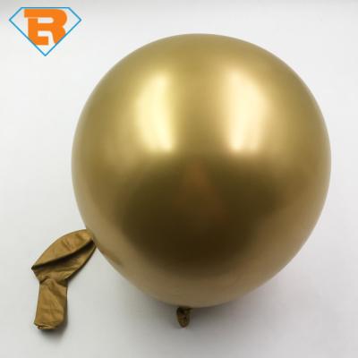 China Party Decoration 100% Gold Color Natural Latex Chrome Party Metallic Balloon 12inch 10inch For Wedding Birthday Party Decoration for sale