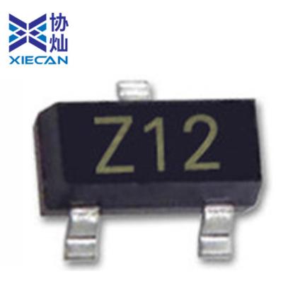 China Silkscreen Z12 SOT-23 industrial voltage diode BZX84C2V7 electronic components accessories regulatory brand new original for sale