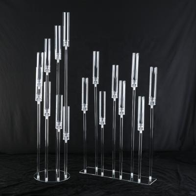 China Wedding layout wedding decoration candle holder table decoration event party wedding with acrylic candle holder for sale