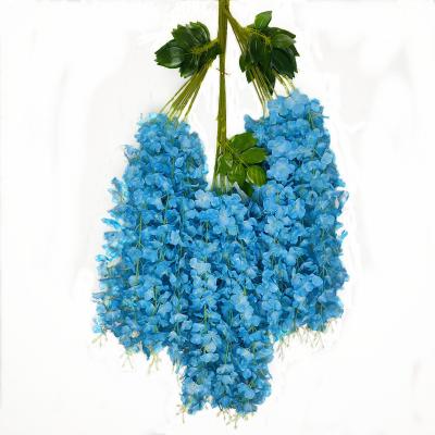 China Elegant Rattan Flower Wisteria Wine Artificial Silk Flower Wisteria Vine Rattan For Wedding Decorations Wisteria for sale