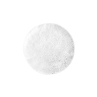 China Small Washable High Quality Artificial Wool Round Animal Rug For Bedding Room Home Decoration Living Room for sale