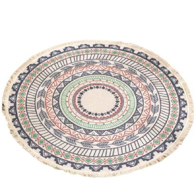 China Washable High Quality Small Round Cotton Moroccan Rug For Living Room Bedding Room Home Decoration Kids Room for sale