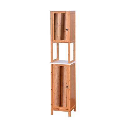 China Bathroom Cabinet Bathroom Furniture Corner Cabinet Traditional Three Tier Freestanding Tall Thin Canvas Tower for sale