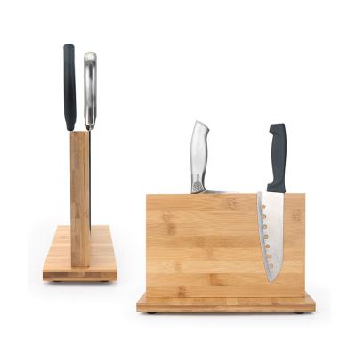 China Sustainable Kitchen Drawer Knife Organizer Magnetic Bamboo Knife Holder for sale